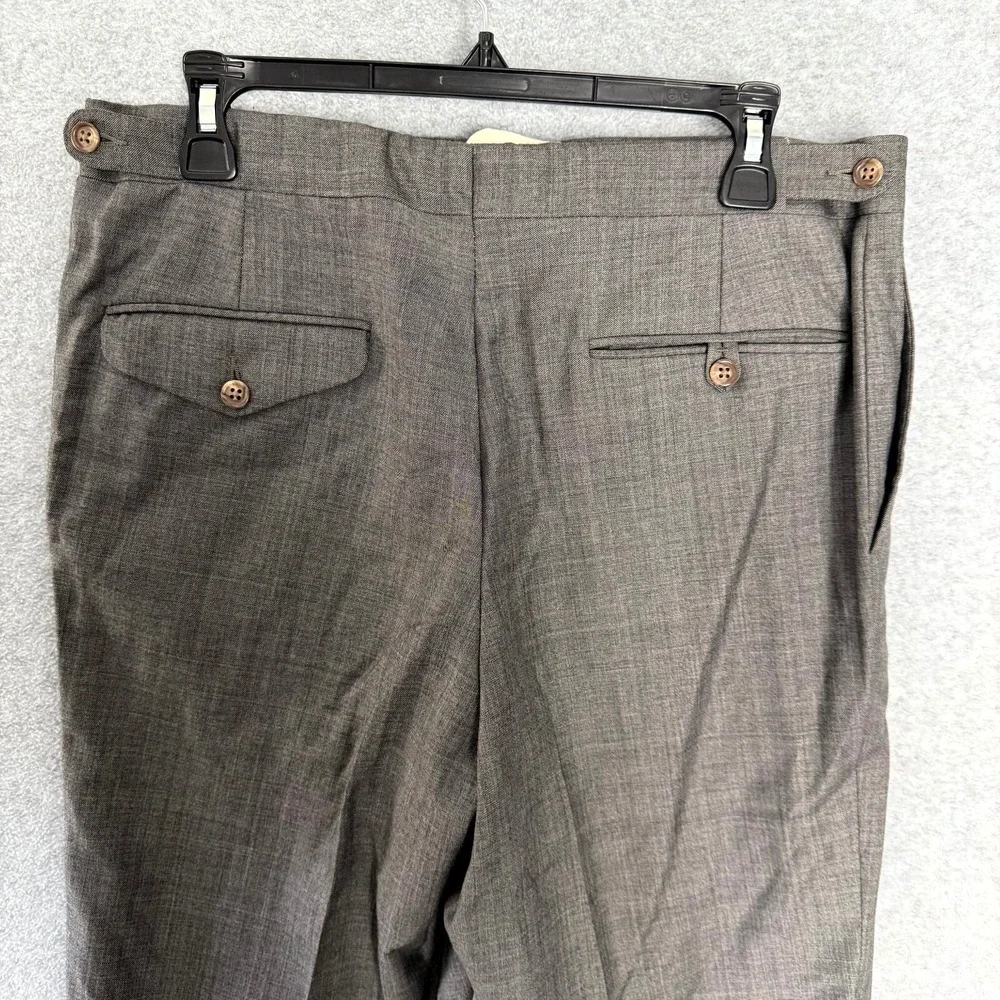Vintage Polo Ralph Lauren Dress Pants Men's 44 Gray Slash Pockets Classic Formal